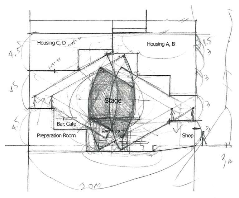 202_3 Intertwined Dwelling section sketch yereempark